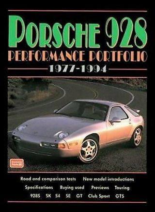 Porsche 928 Book Performance Portfolio 1977 - 1994 Brooklands Roadtests.  S4 Gt Rare