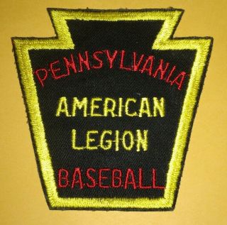 Vintage Pennsylvania American Legion Baseball Patch Very Rare Design 1960 