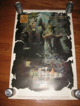 Lord Of The Rings Moria 1978 Bakshi Tolkien Animated Movie Rare Poster