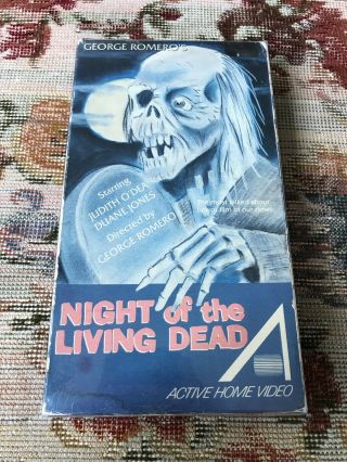 Night Of The Living Dead Vhs Horror Rare Zombies George Romero Active