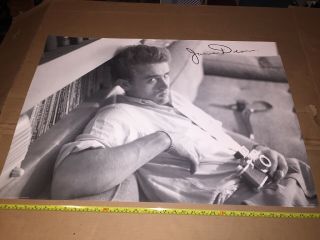 James Dean With A Camera Black And White Poster 24x34” Rare Made In Uk 2003
