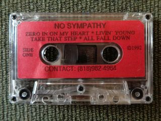 No Sympathy Rare Hair Metal Hard Rock Cassette Tape Demo