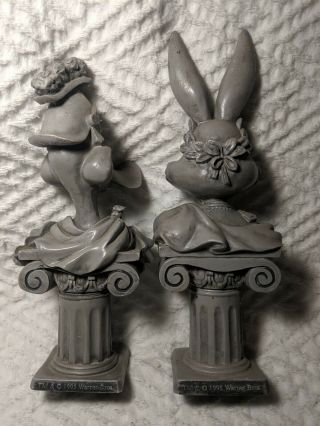 Rare Looney Tunes BUGS BUNNY & DAFFY DUCK Figure Statues 1996 Warner Bros 2