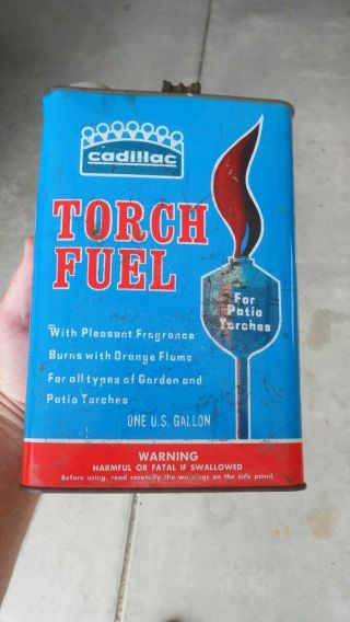 Vintage Cadillac Torch Fuel 1 Gallon Can Can Rare