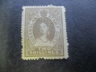 Queensland Stamps: 1866 Postal Fiscals 2/ - - Rare (f304)