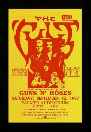 1987 - Rare - Cult With Guns N 