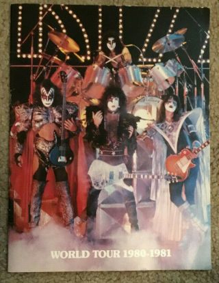 Kiss 1980 - 81 Unmasked Tour Program Australian & European Tour W/phantom Ad Rare