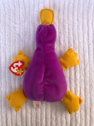 Rare The Ty Beanie Baby Patti The Platypus - With Errors Style 4025