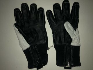 RARE Vintage Reusch Racing Ski Gloves Leather Size M/M 2