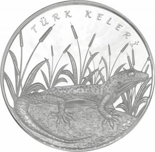 Turkish Gecko - Proof Silver Commemorative Coin - 15 Lira - Turkey 2016 - Rare