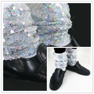 Rare Sequin Mj Micheal Jackson Billie Jean Baggy Ankle Socks Handmade For Show