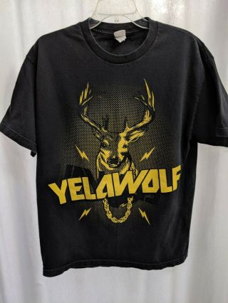Yelawolf Gold Buck Logo Mens T Shirt Rap Hip - hop Rare Large 2