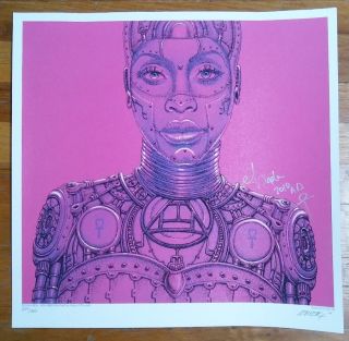 Rare Limited Edition Erykah Badu Poster,  Signed And Numbered.  Last One.