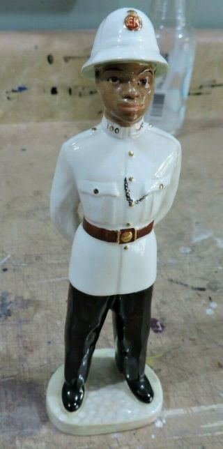 Royal Adderley Floral Bone China Detailed Bahamas Policeman Figurine 7.  75 " Rare