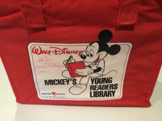 Vintage Mickeys Young Readers Library Books Full Set Of 19 Rare Storage Bag 2
