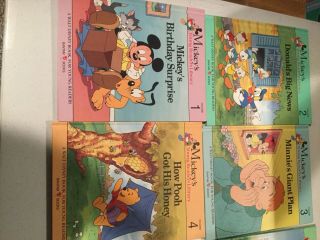 Vintage Mickeys Young Readers Library Books Full Set Of 19 Rare Storage Bag 4