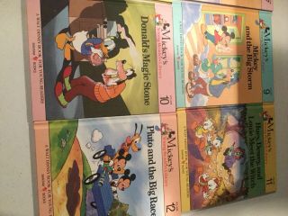 Vintage Mickeys Young Readers Library Books Full Set Of 19 Rare Storage Bag 6