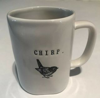 Rare Rae Dunn Chirp Bird Mug 16 Ounce Magenta Cup Coffee 16oz 16 Oz White