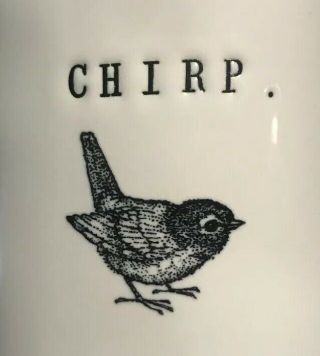 Rare Rae Dunn Chirp Bird Mug 16 Ounce Magenta Cup Coffee 16oz 16 Oz White 2