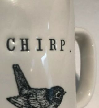 Rare Rae Dunn Chirp Bird Mug 16 Ounce Magenta Cup Coffee 16oz 16 Oz White 3