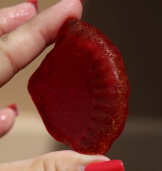 XXXXL VERY RARE RED LENS SEAGLASS SHARD WITH U.  V.  GLOW FROM SEA OF JAPAN,  RUSSIA 8