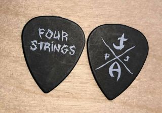 Pearl Jam Jeff Ament " Four Strings " Guitar Pick.  Rare