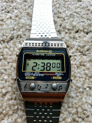 Rare Vintage 80 ' s Digital Armitron Song/melody watch.  and looks great. 6