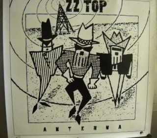 Zz Top Large Rare 1994 Promo Poster From Antenna