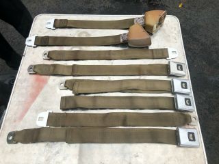 1965 - 67 Chevy Chevelle Impala 442 Gs Deluxe Seat Belts Tan Gm Rare