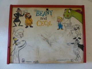 Rare Vintage Beany And Cecil Storage Box With Handle & Characters - 1961