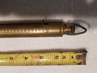 RARE Vintage Brass Hanging Spring Scale ' Chatillon - N.  Y.  - U.  S.  A 50 lbs 2