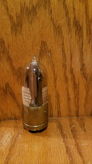 Rare Western Electric Vt - 1 Vacuum Tube With Brass Base And Good Filament