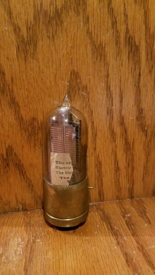 Rare Western Electric VT - 1 Vacuum Tube with brass base and good filament 2