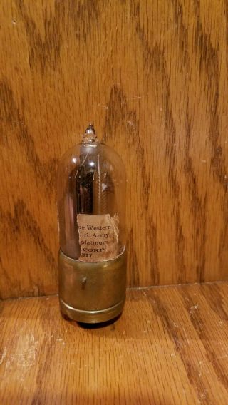 Rare Western Electric VT - 1 Vacuum Tube with brass base and good filament 3
