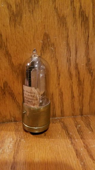Rare Western Electric VT - 1 Vacuum Tube with brass base and good filament 4