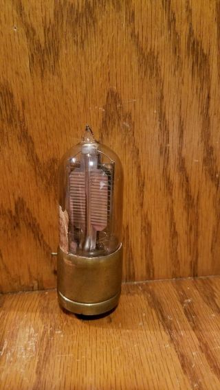 Rare Western Electric VT - 1 Vacuum Tube with brass base and good filament 6