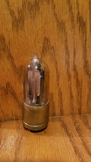 Rare Western Electric VT - 1 Vacuum Tube with brass base and good filament 7