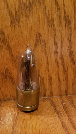 Rare Western Electric VT - 1 Vacuum Tube with brass base and good filament 8