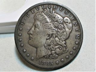 1885 - S Morgan Silver Dollar 1$ Vf,  Rare Us Coin.