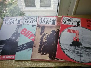 History Of Second World War Mags: Part 1,  7,  11 And 17 From 1972 (rare/vtg/htf)