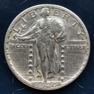 1920 S Standing Liberty Quarter 25c Rare Better Date 9755