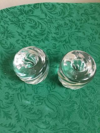 Rare St Louis France Crystal Candle Holders leaded swirl sticks 4