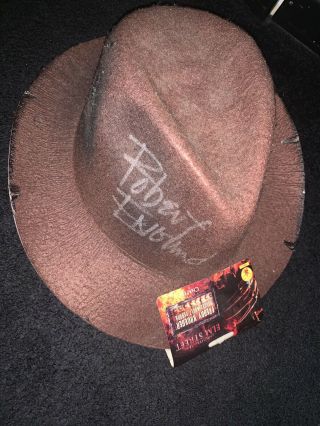 Rare - Freddy Krueger Hat Signed By Robert Englund