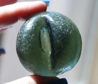 HUGE,  NEAR FLAWLESS,  VERY RARE,  FROSTY OLIVE/MOSS GREEN SEAGLASS SPECIMEN 3