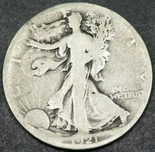 Rare 1921 S Walking Liberty Half Dollar
