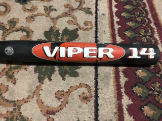 Very Rare Miken Viper 14 34 28 Slow Pitch Softball Bat Ultra 2 Velocit - E Freak