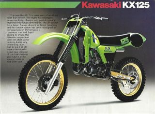 Rare Vintage 1983 Kawasaki Kx 125 B2 Motocross Brochure / Literature Moto Cross