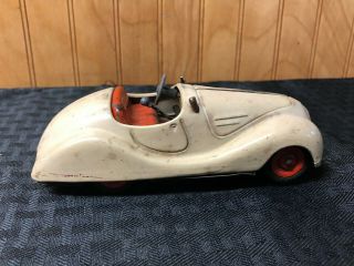1930 ' s Schuco Examico 4001 Tin Windup Toy Car Germany 4 - Speed Pre - War Tan RARE 3