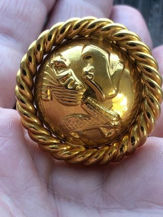 Salvadore Ferragamo Gold Tone Scarf Ring Made In Italy Vintage Collectible Rare