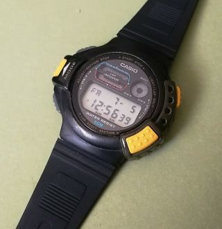 Vintage Cbx - 500 Dual Chronograph Tachy Meter Alarm Lcd Watch Qw - 1103 Japan Rare